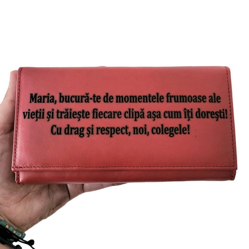 Portofel rosu dama Bucura-te
