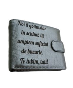 portofel gri piele naturala Noi il golim