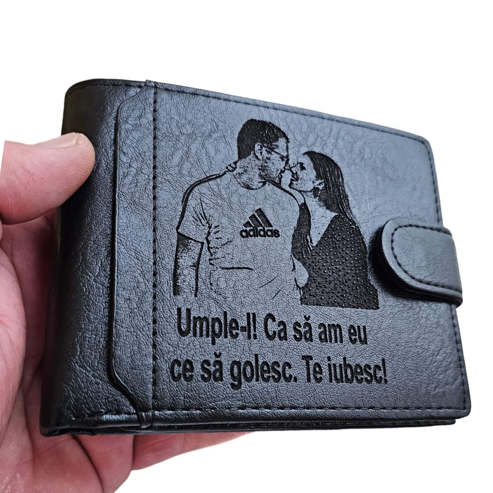 Portofel negru cu capsa Sa am ce sa cheltuiesc.
