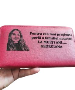 portofel dama rosu penar Perla Familiei