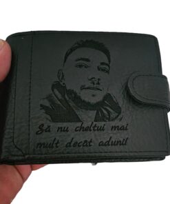 portofel negru cu capsa Sa Nu Cheltui