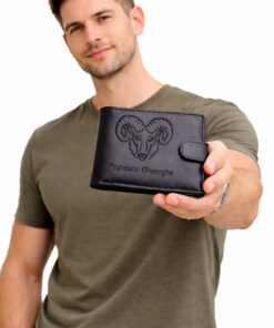 portofel personalizat cu poză și text gravat laser
